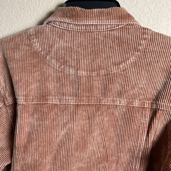 Vici Womens Small Camel Color Distressed Paddington Cotton Corduroy Jacket Boho - Picture 8 of 9
